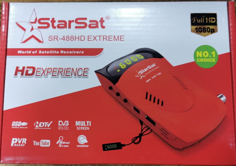 Récepteur starsat sr-488 HD extrême + clé wifi + Abonnement IPTV - Promodeal